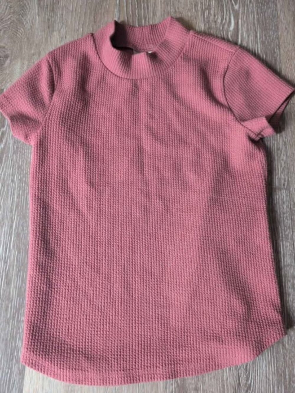 Abercrombie Kids Mock Neck Short Sleeve Top 7/8